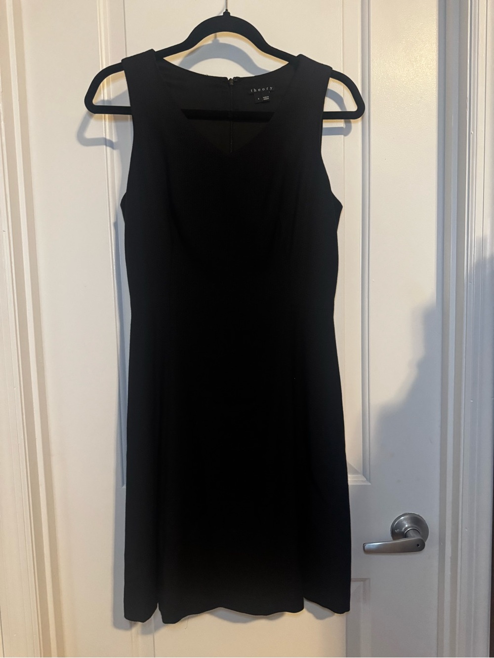 Theory Fedrica Commove Black Sleeveless Sheath Dress